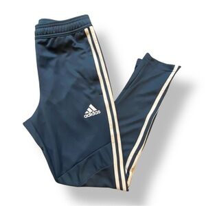 Adidas Men’s Grey Joggers with White Stripes
